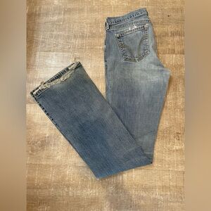 Hollister Women's Boot Cut Jeans in Faded Blue